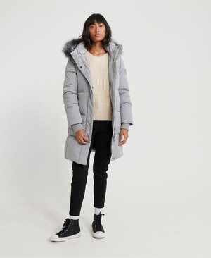 Superdry Cocoon Parka Női Kabát Szürke | MWFUG9280